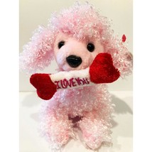 Pup-In-Love Ty Beanie Baby Pink Plush Poodle Dog with I Love You Bone Va... - £7.94 GBP