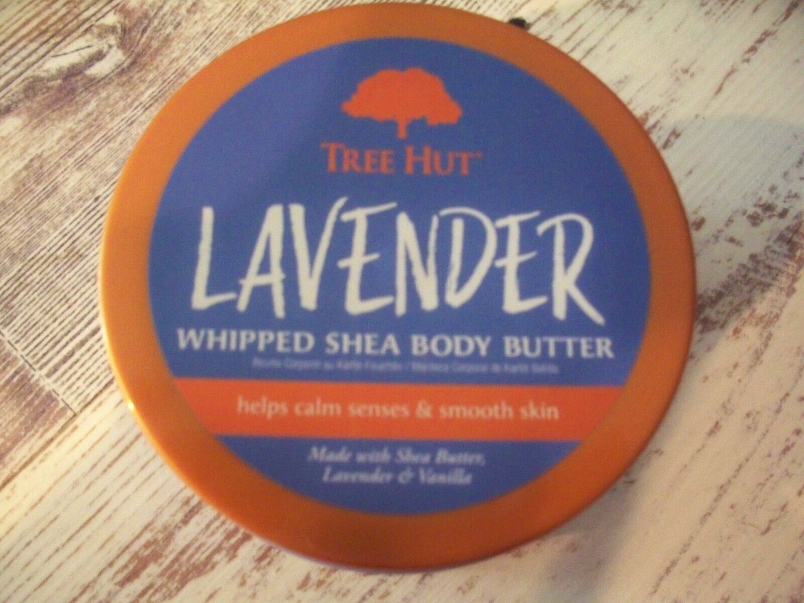 TREE HUT WHIPPED SHEA BODY BUTTER   LAVENDER 8.4 OZ CALM SENSES & SMOOTH SKIN