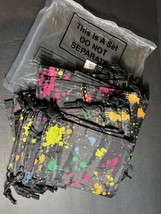 24-Pcs Sweetude Neon Multicolor Rewards Prize Pouch Bag Canvas Rayon Drawstring - £14.76 GBP