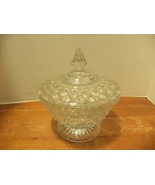Vintage Wexford Anchor Hocking Crystal Covered Candy Dish with Diamond P... - $448.65 MXN