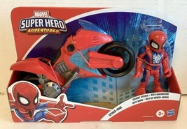 NEW Hasbro E7929 Marvel Super Hero Adventures SPIDER-MAN Swingin&#39; Speeder Figure - £18.53 GBP