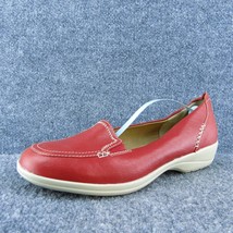 Softspots  Women Loafer Shoes Red Leather Slip On Size 10 Narrow - £23.45 GBP