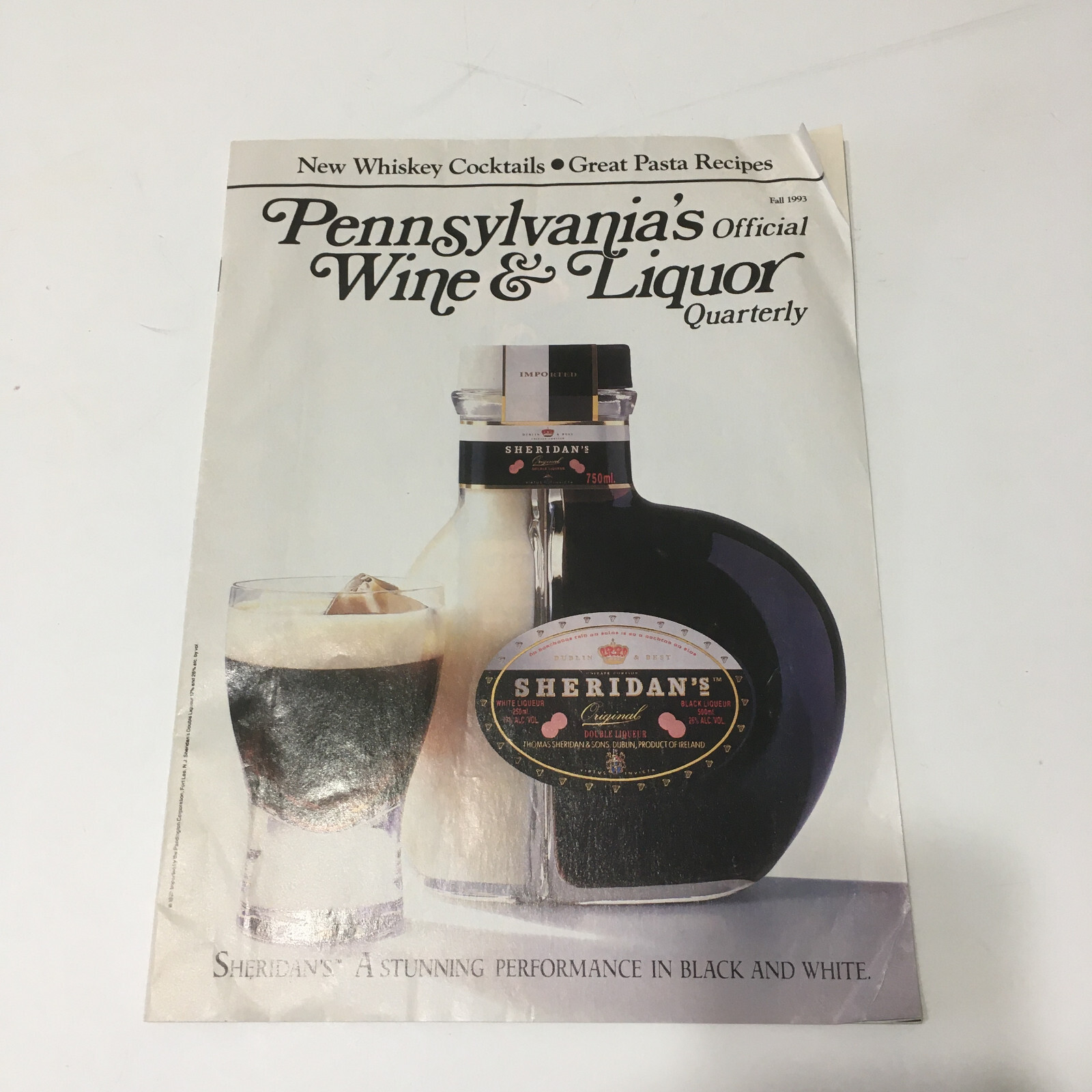 Pennsylvania official  wine and liquor quarterly publication fall 1993 i... - $19.75