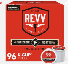 REVV NO SURRENDER Coffee, Keurig K-Cup Pod, Dark Roast, 96 Count - $543.07 MXN