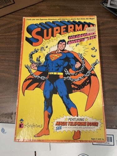 EUC 1978 Superman Colorforms Adventure Set COMPLETE in box With Instructions - £80.13 GBP