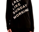SUNDRY Womens Sweatshirt Easy Like Sunday Morning Comfortable Black Size S - $54.86
