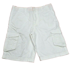 Airwalk 100% Cotton Size 12 Boy&#39;s White Cargo Shorts 30&quot; x 9 1/2&quot; - $15.00