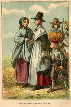 &#39;The Pilgrims Set Out&#39; 1868 Color Illustration Pilgrim&#39;s Progress 3.75&quot;x5&quot; Art - £7.75 GBP