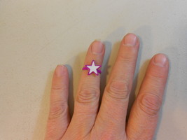 Paparazzi Kids Starlet Shimmer Ring(New) Purple &amp; White Star - £3.66 GBP