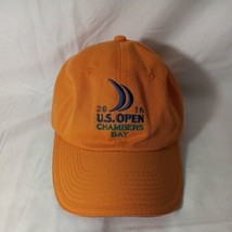 USGA 2015 US Open Chambers Bay Adjustable Golf Hat Cap Mango Blue Accent... - £9.84 GBP