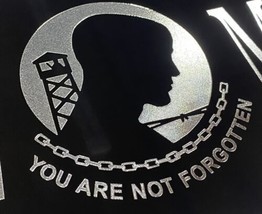 Silver ENGRAVED POW MIA Car Tag Diamond Etched Vanity Front License Plate - €17,00 EUR