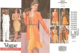 Vogue 2907 Career Wardrobe Separates Dress Jacket Skirt Pants Shorts 12,14,16 FF - £10.64 GBP