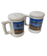 Indianapolis Motor Speedway Salt And Pepper Shakers Beer Mug Look Cerami... - $14.48