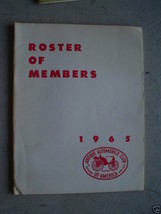 1965 Booklet Antique Automobile Club Roster of Members - $23.76