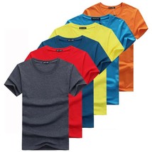FALIZA 6 Pcs/Lot New Fashion Mens T-Shirts Multicolor Casual Short Sleeve T Shir - £121.19 GBP