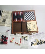 Vintage New 4-in-1 Travel Game Set Mini Chess  Dominoes - £11.56 GBP