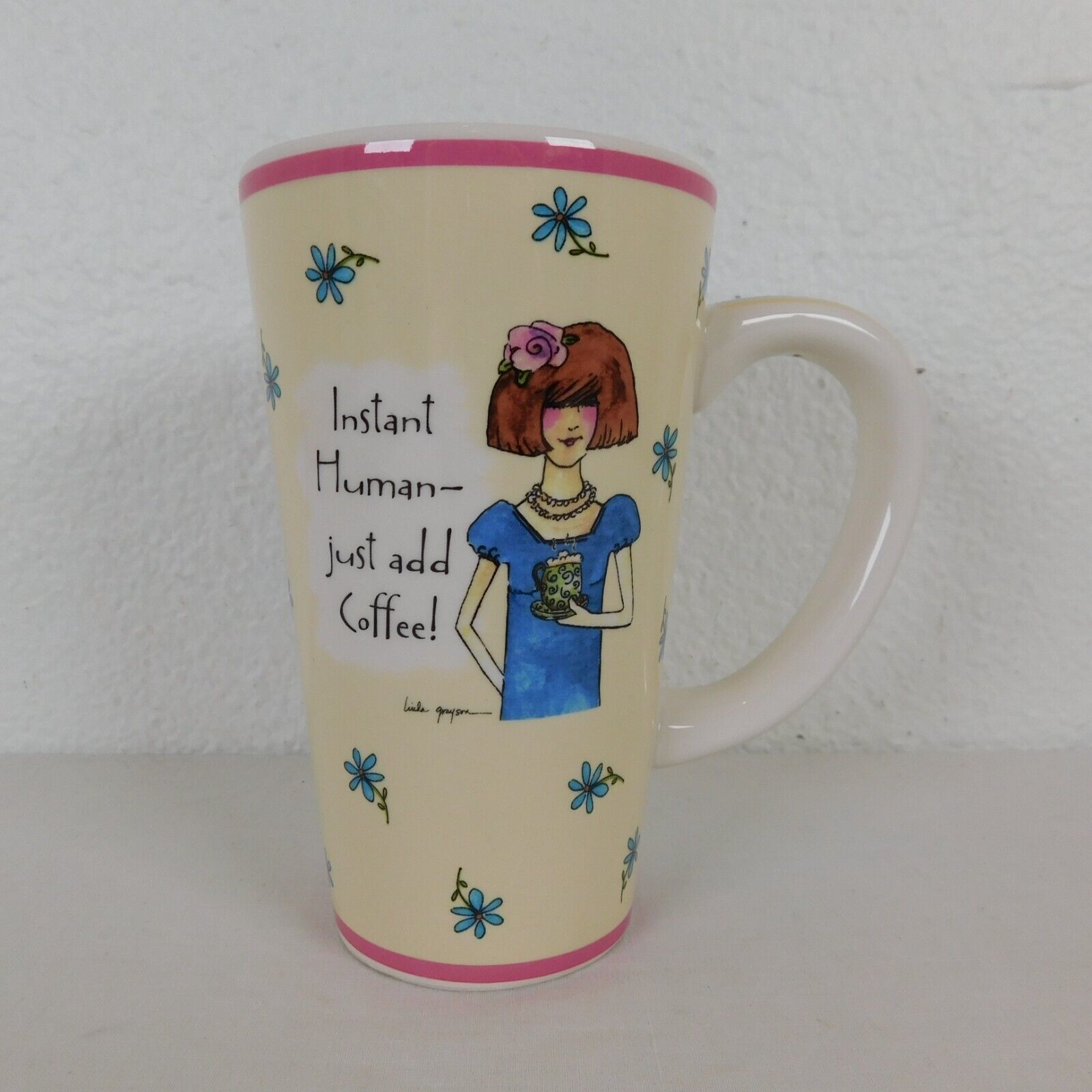 Tumbleweed Pottery Instant Human Just Add Coffee Mug Linda Grayson Latte Cup Tea - $9.75