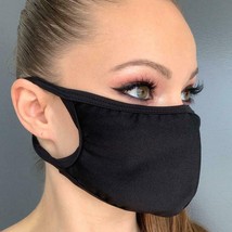 Face Mask Stretch Elastic Straps Solid Plain Fashion Black White M116 - £4.92 GBP