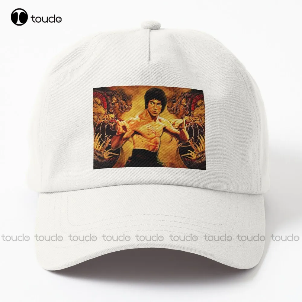 Two Dragon Fire Bruce Lee Dad Hat Beach Hats For Baseball Cap Sun Hats - $13.99