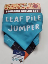 Posh Paws Leaf Pile Jumper Large Dog Fall Bandana Collar Set 16-20&quot; 3pc - £8.21 GBP