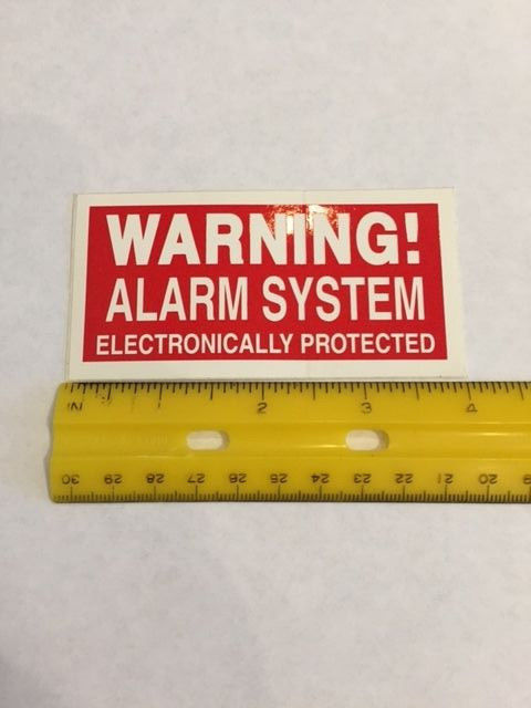 warning alarm security sticker adhesive window or door decal  4 inch wide - $6.47