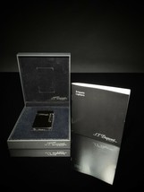 S.T. Dupont  Black Lacquered Palladium Plated  L2 Lighter # 016296 NIB - $895.00