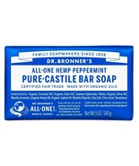 1 BAR Dr. Bronner&#39;s All-One Hemp Peppermint Pure-Castile Bar Soap 5 oz B... - $15.11
