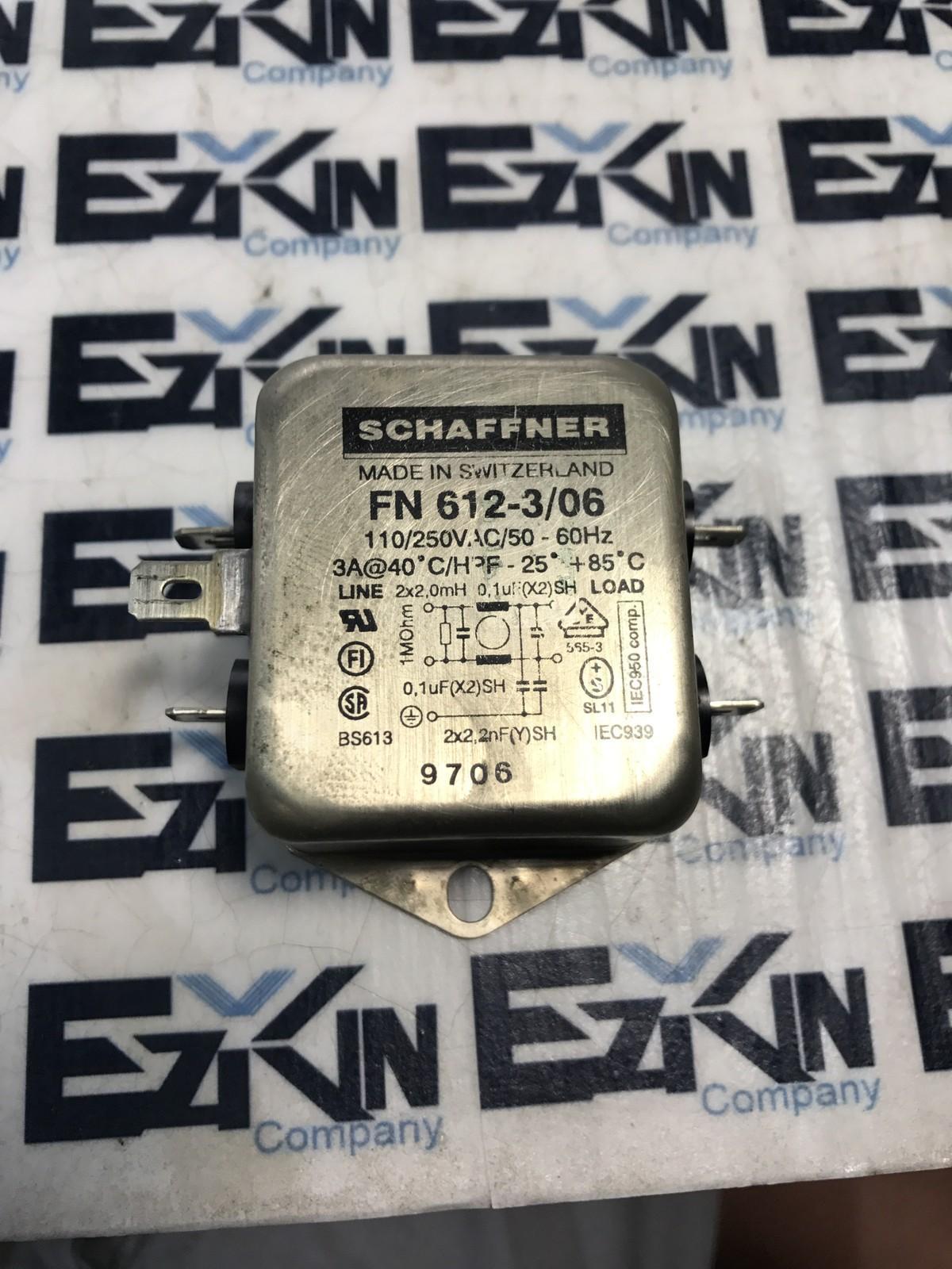 Schaffner FN 612-3/06 Power Line Filter 110/250VAC 3Amp  - $14.50