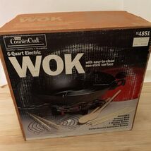 VTG 1984 Sears Counter Craft West Bend Electric Wok 6-Qt etc. NEW IN BOX... - $89.05
