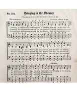 1883 Gospel Hymn Bringing In The Sheaves Sheet Music Victorian Religion ... - $371.27 MXN
