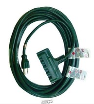 50 ft. 16/3 Tri-Tap Indoor/Outdoor Landscape Extension Cord, Green - £18.75 GBP