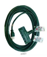 50 ft. 16/3 Tri-Tap Indoor/Outdoor Landscape Extension Cord, Green - £18.66 GBP