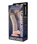 Blue Line C &amp; B 6.5&quot; Textured Penis Enhancing Sleeve Extension Clear - $21.63 CAD