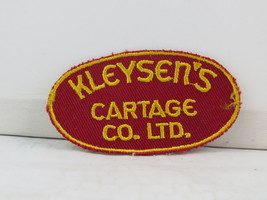Vintage Trucker Patch - Kleysen&#39;s Cartage Co. Ltd. - Cotton Patch - £9.42 GBP