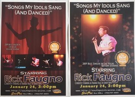 2 Rick Faugno &quot;Songs My Idols Sang (and Danced) South Point Casino Flyers - £3.82 GBP