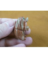 Y-DOG-HO-ST-21) red tan HOUND DOG hunting stone carving SOAPSTONE I love... - $8.59