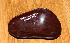 Old La Vern Jones Oil Gas Petroleum Advertisement Bakelite Dish Okmulgee Oklahoma - £65.95 GBP