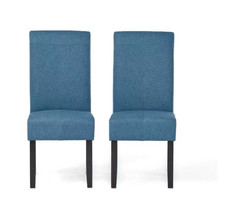 Noble House Pertica Blue T-Stitch Dining Chairs (Set of 2) - £194.52 GBP