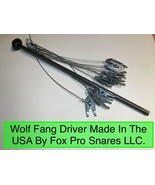 2 Dozen WOLF FANG ANCHORS w/ 18" CABLE & DRIVER, trapping stakes, traps, coyote - $54.08