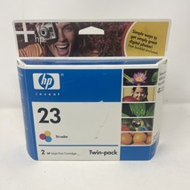 Hp 23 ink cartridge / Tri- color / 2 PK NIB /   Expired US SHIPPING - $9.28