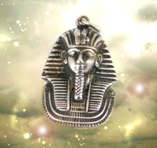 Haunted Egyptian Necklace Highest King Of The Pyramids Golden Royal Ooak Magick - £63.18 GBP