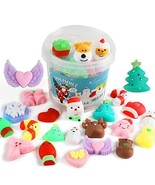 KINGYAO Squishy Fidget Toys Mini Mochi Squishies 24 Pcs Party Christmas ... - £23.73 GBP