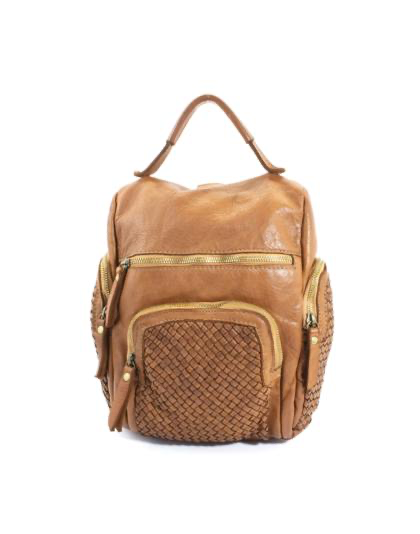 468 woven leather backpack - $125.00