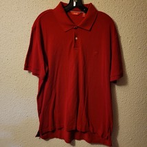 Izod Men&#39;s Red Cotton Polo Shirt Short Sleeve Size XL - £9.59 GBP