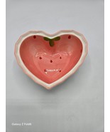 Strawberry Fruit Ice Cream Cereal Bowls Ceramic Dessert Japanese Heart S... - $33.97 CAD