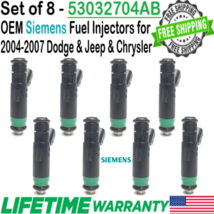 OEM Siemens 8Pcs Fuel Injectors for 2005, 2006, 2007 Jeep Grand Cherokee 4.7L V8 - £126.31 GBP