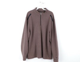 Vintage Nike Golf Mens Large Dri Fit Travis Scott Stitched Swoosh Sweater Brown - £30.16 GBP