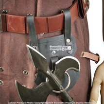 Genuine Leather Medieval Axe Hatchet Tomahawk Holder Belt Hanger Sword Frog LARP - £7.88 GBP
