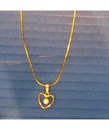 Dainty Heart Pendant Necklace - 16&quot; - £9.01 GBP
