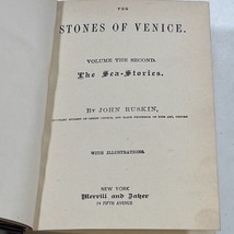 The Stones Of Venice By John Ruskin Volume 2 Leather Marbled Paper - £40.59 GBP